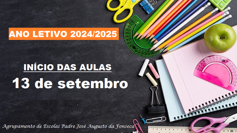 Início das aulas 2024 2025